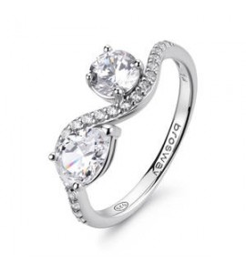 Anello Gioielli Fancy by Brosway in argento zircone goccia bianco misura 16 FIW186D