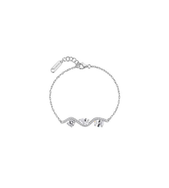 Bracciale Donna Gioielli Fancy by Brosway in argento zircone goccia bianco FIW182