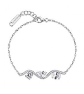 Bracciale Donna Gioielli Fancy by Brosway in argento zircone goccia bianco FIW182