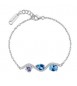 Bracciale Donna Gioielli Fancy by Brosway in argento zircone goccia, ovale azzurro FCL134