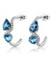 Orecchini Cerchietto Donna Gioielli Fancy by Brosway in argento goccia zircone azzurro FCL137
