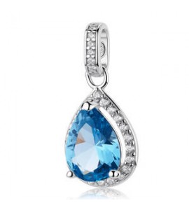 Pendente Gioielli Fancy by Brosway in argento zircone goccia azzurro FCL131