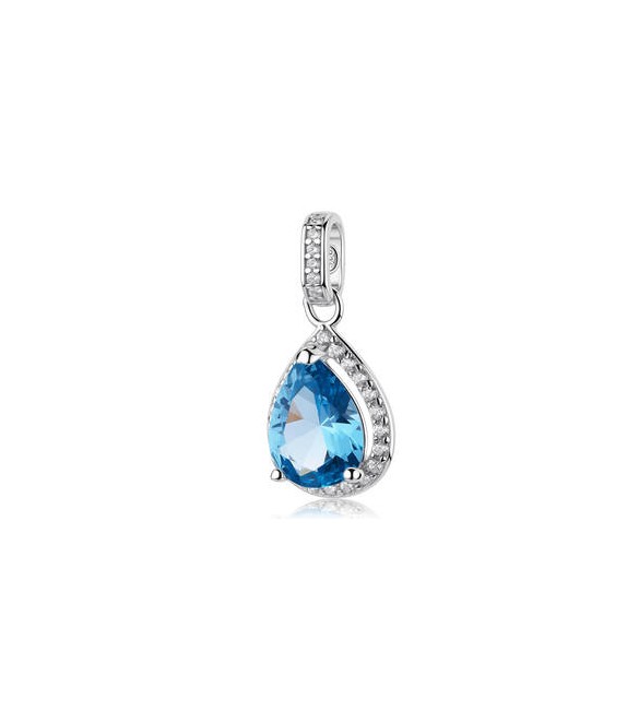 Pendente Gioielli Fancy by Brosway in argento zircone goccia azzurro FCL131