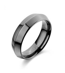 Anello Gioielli S\'Agapò Bound in acciaio brunito misura 23 sbd32c