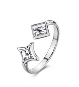 Anello Gioielli Sagapò Luce in acciaio con cristalli sce61