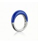 Anello Gioielli Sagapò Madame in acciaio smalto blu misura 12 SDM31B