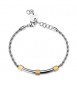 Bracciale Gioielli S\'Agapò Bound in acciaio piastra centrale bicolore satinata sbd17