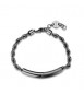 Bracciale Gioielli S\'Agapò Bound in acciaio piastra centrale brunita satinata sbd13