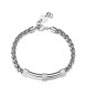 Bracciale Gioielli S\'Agapò Bound in acciaio piastra centrale satinata sbd14