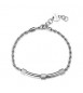 Bracciale Gioielli S\'Agapò Bound in acciaio piastra centrale satinata sbd16