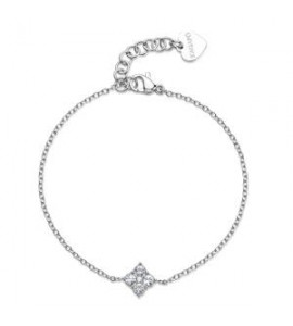 Bracciale Gioielli Sagapò Gleam in acciaio con passante con cristalli sla11