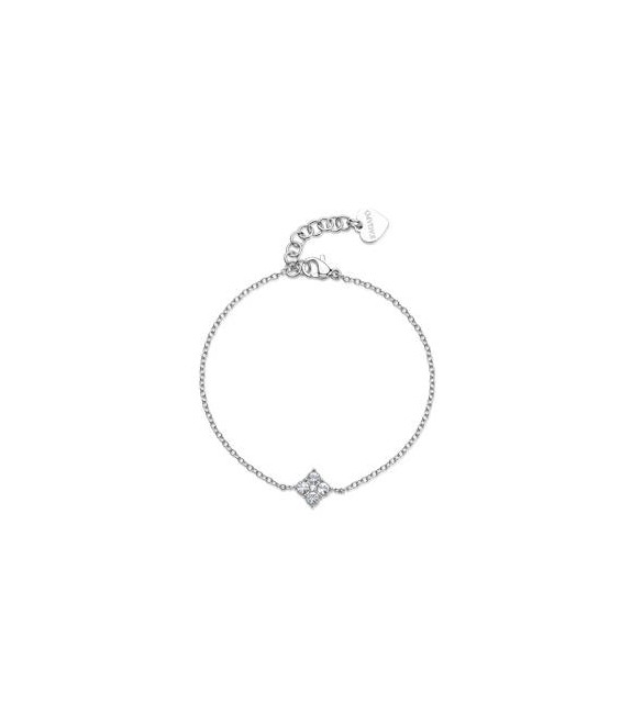 Bracciale Gioielli Sagapò Gleam in acciaio con passante con cristalli sla11