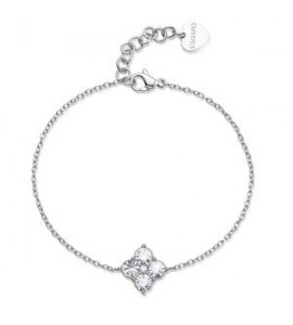 Bracciale Gioielli Sagapò Gleam in acciaio con passante con cristalli sla13