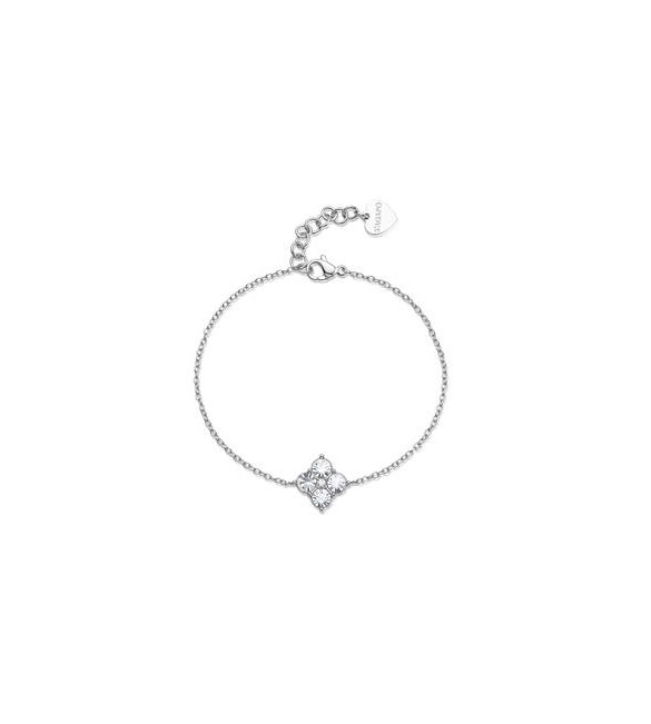 Bracciale Gioielli Sagapò Gleam in acciaio con passante con cristalli sla13