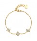 Bracciale Gioielli Sagapò Gleam in acciaio dorato con passanti con cristalli sla15
