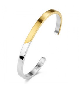 Bracciale rigido Gioielli S\'Agapò Bound in acciaio bicolore satinato mm 65 sbd19b