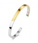 Bracciale rigido Gioielli S\'Agapò Bound in acciaio bicolore satinato mm 65 sbd19b