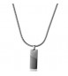 Collana Gioielli S\'Agapò Bound in acciaio brunito piastra centrale satinata sbd02