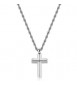 Collana Gioielli S\'Agapò Bound in acciaio croce satinata sbd05
