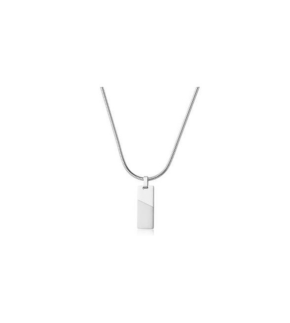 Collana Gioielli S\'Agapò Bound in acciaio piastra centrale satinata sbd01