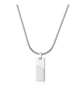 Collana Gioielli S\'Agapò Bound in acciaio piastra centrale satinata sbd01