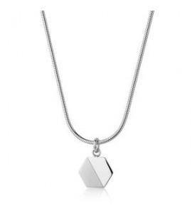 Collana Gioielli S\'Agapò Bound in acciaio piastra centrale satinata sbd03