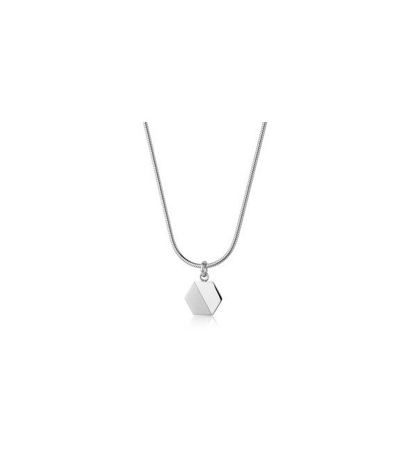 Collana Gioielli S\'Agapò Bound in acciaio piastra centrale satinata sbd03