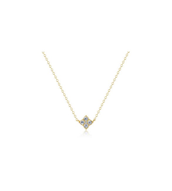 Collana Gioielli Sagapò Gleam in acciaio dorato con passante con cristalli sla02