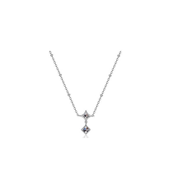 Collana Gioielli Sagapò Luce in acciaio con cristalli bianchi sce46