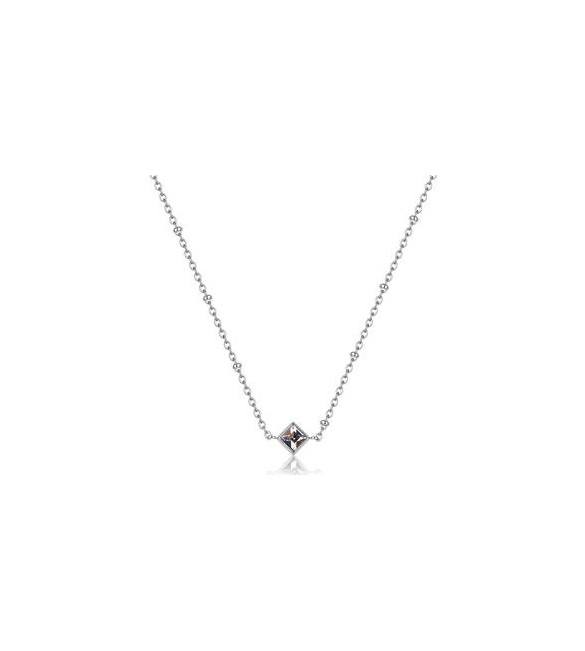 Collana Gioielli Sagapò Luce in acciaio con cristallo bianco sce45