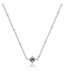 Collana Gioielli Sagapò Luce in acciaio con cristallo bianco sce45