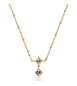Collana Gioielli Sagapò Luce in acciaio dorato con cristalli bianchi sce47