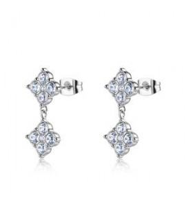 Orecchini Gioielli Sagapò Gleam in acciaio pendenti con cristalli sla23