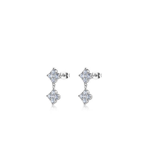 Orecchini Gioielli Sagapò Gleam in acciaio pendenti con cristalli sla23