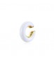 Orecchino Earcuff Gioielli Sagapò Madame in acciaio smalto bianco sdm26
