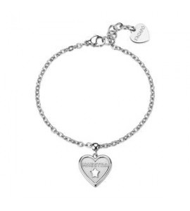Bracciale Gioielli Sagapò Duh Duh in acciaio con Cuore e scritta Maestra suh11