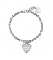Bracciale Gioielli Sagapò Duh Duh in acciaio con Cuore e scritta mamma suh25