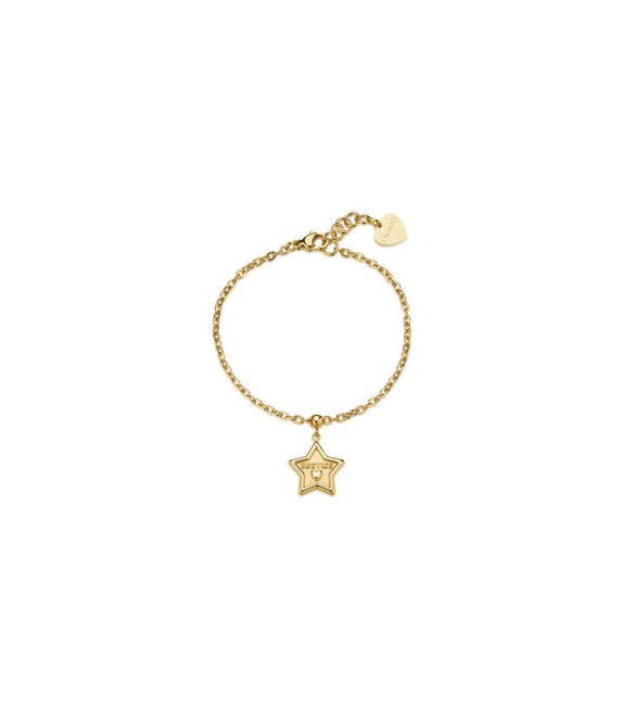 Bracciale Gioielli Sagapò Duh Duh in acciaio dorato con Stella e scritta besties suh20
