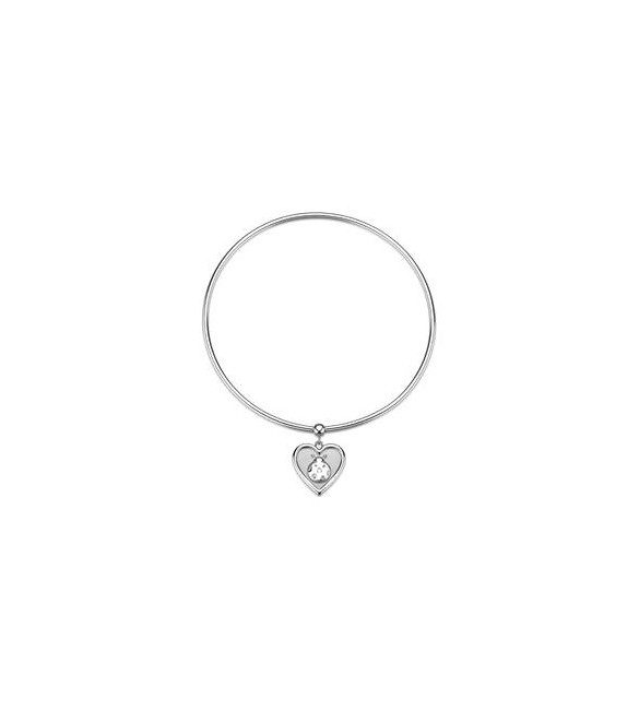 Bracciale rigido Gioielli Sagapò Duh Duh in acciaio con Cuore e coccinella suh24