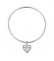 Bracciale rigido Gioielli Sagapò Duh Duh in acciaio con Cuore e scritta mamma suh21