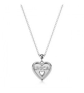 Collana Gioielli Sagapò Duh Duh in acciaio con Cuore e scritta unica suh05