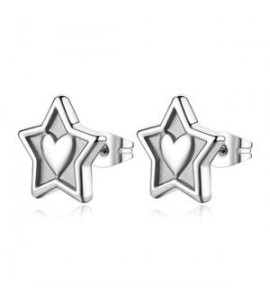 Orecchini gioielli Sagapò Duh Duh in acciaio con cuore suh32