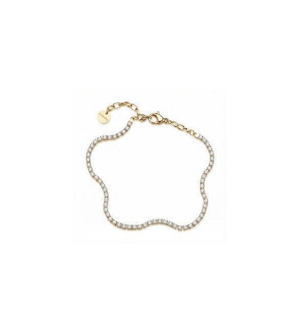 Bracciale Gioielli Brosway Desideri in acciaio dorato con zirconi bianchi bei110