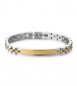 Bracciale Gioielli Brosway Riptide in acciaio maglia con piastra dorata BTD061