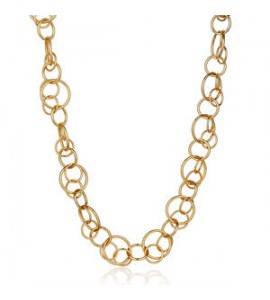 Collana Gioielli Brosway Aura in acciaio dorato con cerchi intersecati bau06