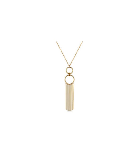Collana Gioielli Brosway Aura in acciaio dorato con pendente con frange bau03