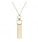 Collana Gioielli Brosway Aura in acciaio dorato con pendente con frange bau03
