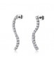 Orecchini Pendenti a S Gioielli Brosway Desideri in acciaio con zirconi bianchi beie031