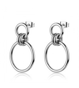 Orecchini Pendenti Gioielli Brosway Aura in acciaio con cerchi bau26