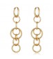 Orecchini Pendenti Gioielli Brosway Aura in acciaio dorato con cerchi intersecati bau30